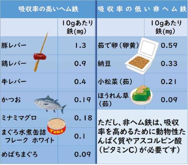 鉄 多い 食品