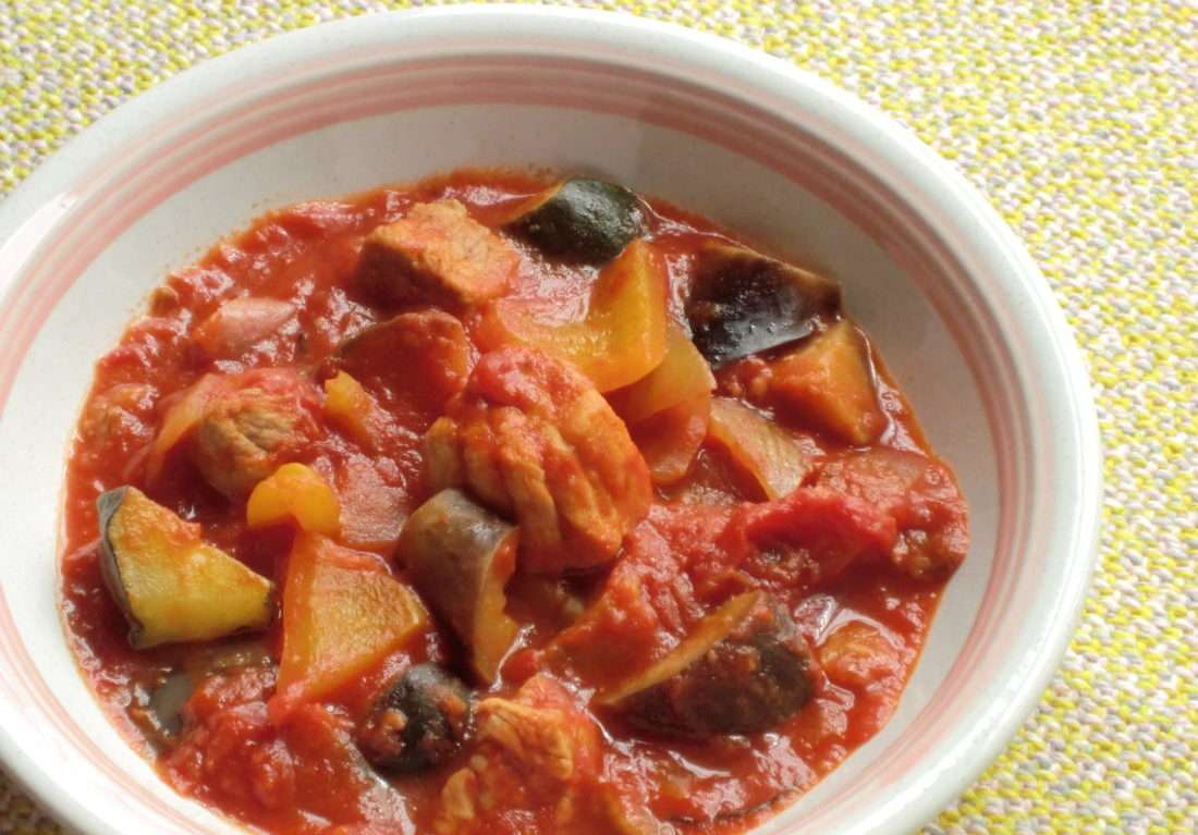 「豚と野菜のトマト煮」ジュニアアスリート 食事 レシピ