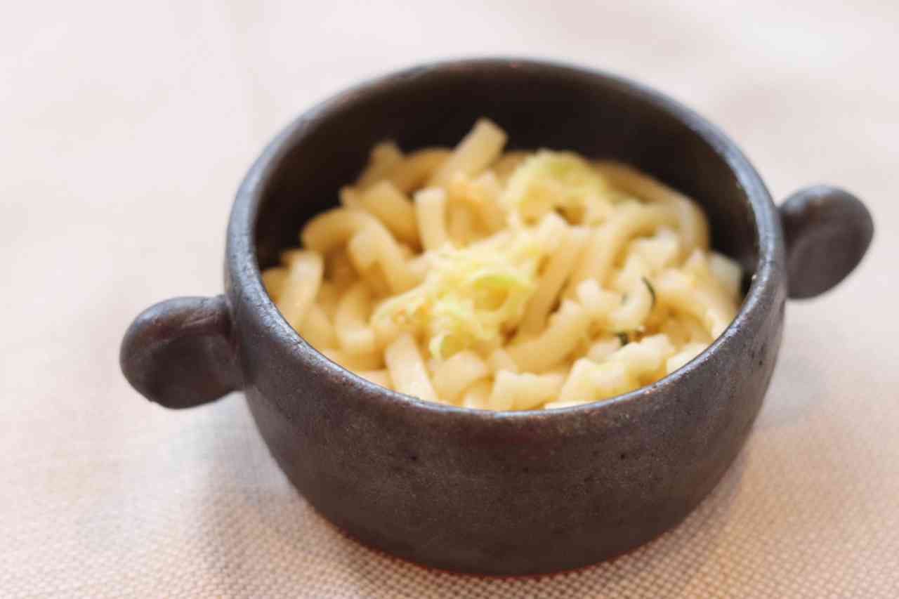 キャベツと卵のこどもうどん|コンビニ食材で幼児食